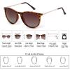 DQbhzh Polarized Sunglasses for Women Men RetroTrendy Round Sun Glasses UV400 Proection Shade Brown/Leopard Brown/Black Brown view 4