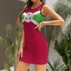 Adugen Origei Burundi Flag Ladies Sleeveless Tank Dress Round Neck Sleeveless Dress Casual Fashion Body Dress 2XL view 3