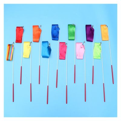 ZZSRJ 12 Pack 4m Colorful Rhythmic Gymnastics Ribbons Dance Sports Ribbons Kids Adult Rhythmic Gymnastics Ribbons (Color : Multi-Colored, Size : One)