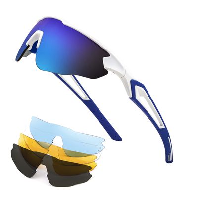 FEISEDY Sports Sunglasses, with 5 Lenses for Men Women, TR90 Lightweight, Baseball Cycling Motorcycle Running Golf B2940