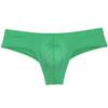 Botmois Men's Brazilian Bikini Sioft Ice Silk Boxer Briefs Underwear Comfy Enhance Bulge Pouch Cheeky Boxers Green L view 1