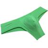 Botmois Men's Brazilian Bikini Sioft Ice Silk Boxer Briefs Underwear Comfy Enhance Bulge Pouch Cheeky Boxers Green L view 2