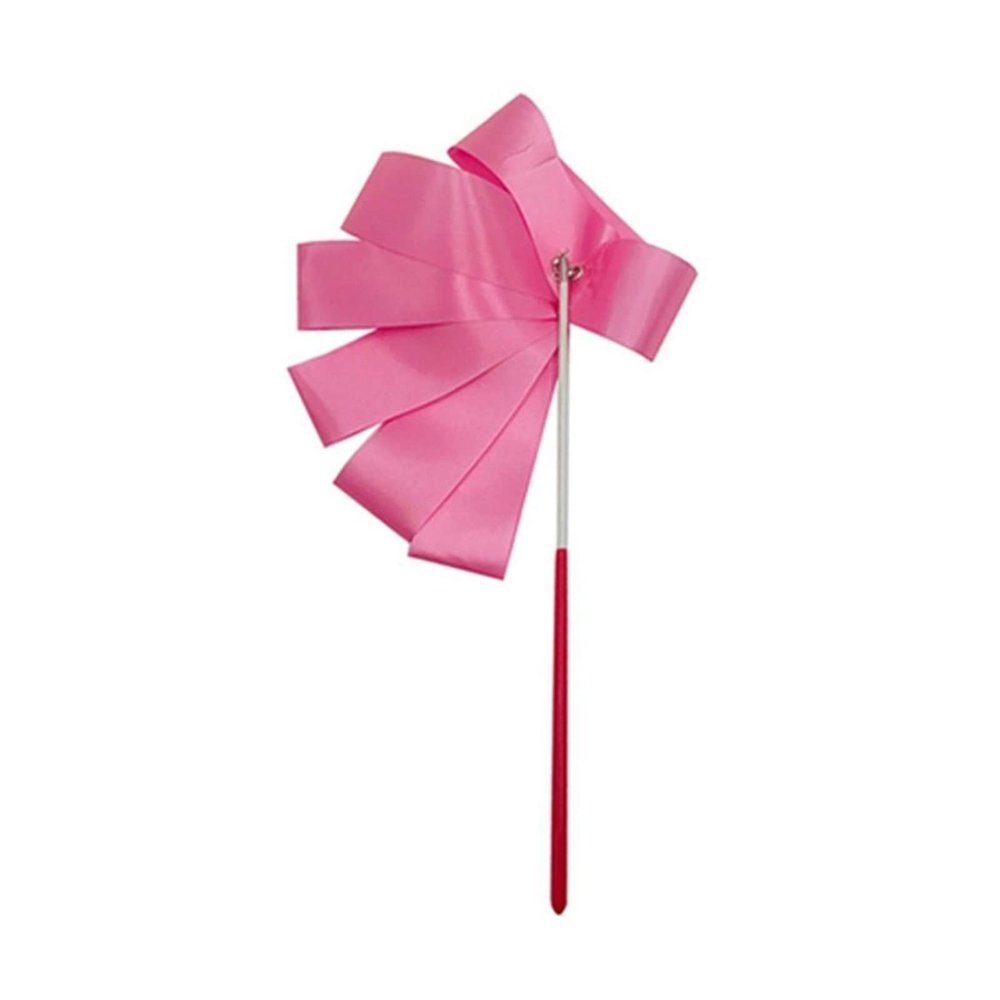 ZZSRJ 2M/4M Colorful Rhythmic Gymnastics Ribbon Dance Ribbon Ballet Gymnastics Rhythm Training Stick Spinning Streamer (Color : 2m Pink)