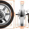 14 Inch 350W Brushless Geared Hub Motor Mag Wheel With Tire PAS Accelerator For Front Drive Scooter Small Bike Bicycle With tire(36V Handle throttle kit) view 2
