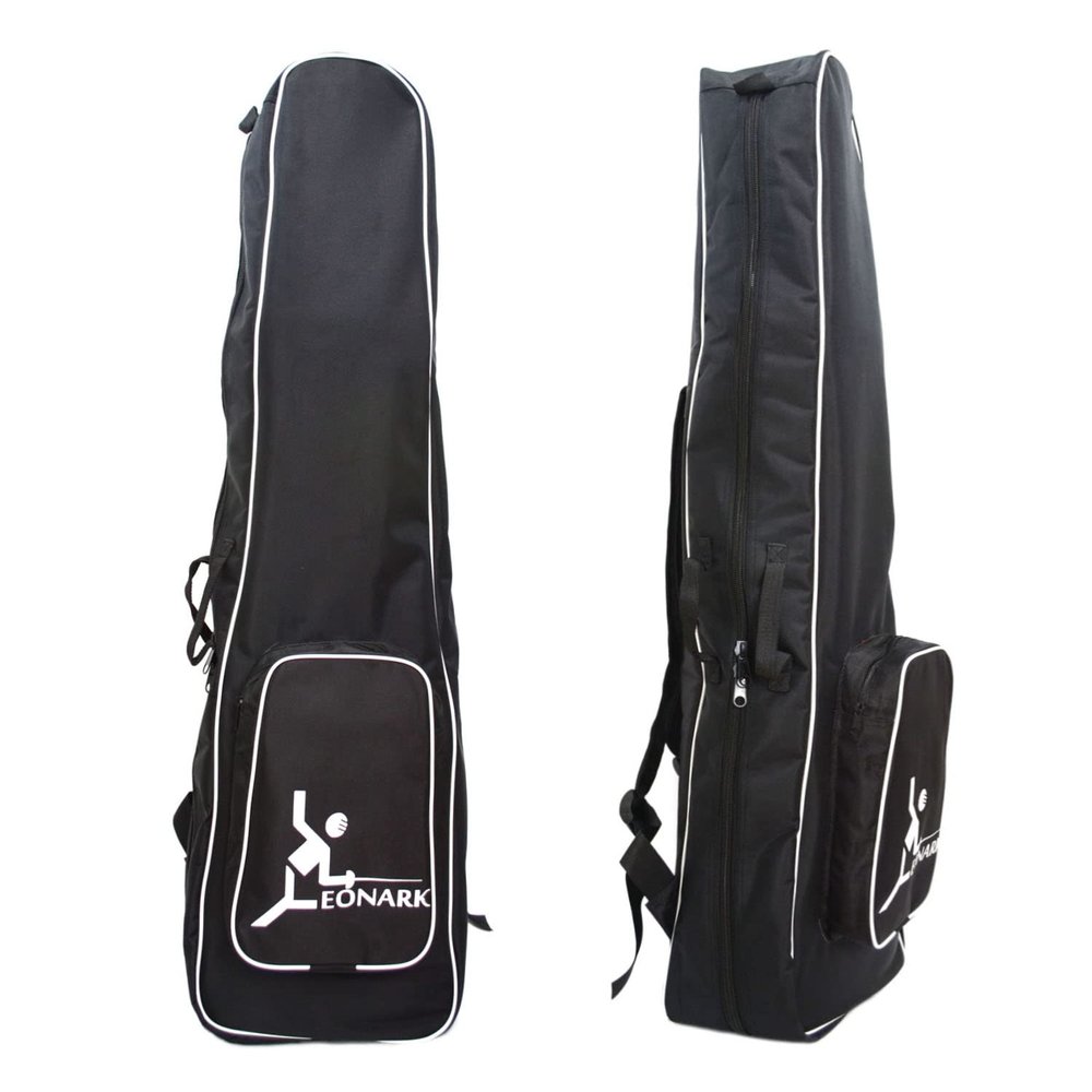 LEONARK 55.11in Hema Fencing Long Sword Feder Zweihander Storage Bag - Portable Padded Backpack for Fencing Equipment (Black)