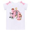IMEKIS Farm Animal Cake Smash Outfit Girl Barnyard Third 3rd Birthday Shirt Tutu Skirt Baby Gingham Dress Headband Toddler Kids Holy Cow Im Three Party Clothes Cowgirl Photoshoot Pink 3T view 3
