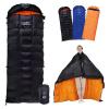 OMVMO 0 Degrees F 800 Fill Power Down Sleeping Bag for Adults,Lightweight 4 Season Envelope Rectangle Down Sleeping Bag for Backpacking Camping,Black Right-Zipper Long view 1