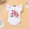 Farm Animal Cake Smash Outfit Girl Barnyard First 1st Birthday Outfits Romper Tutu Skirt Baby Gingham Dress Headband Toddler Holy Cow Im One Party Clothes Cowgirl Photoshoot Pink 1T view 4