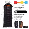OMVMO 0 Degrees F 800 Fill Power Down Sleeping Bag for Adults,Lightweight 4 Season Envelope Rectangle Down Sleeping Bag for Backpacking Camping,Black Left-Zipper Regular view 2