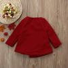XFGLCK Toddler Baby Girls Coats Cloak Button Jacket Outerwear Fall Winter Clothes (0-6 Months, Wine red) view 2