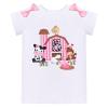 Farm Animal Cake Smash Outfit Girl Barnyard Fifth 5th Birthday Shirt Mini Tutu Skirt Kids Gingham Dress Headband Toddler Holy Cow Im Five Party Clothes Cowgirl Photoshoot Pink 5T view 3