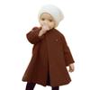 XFGLCK Toddler Baby Girls Coats Cloak Button Jacket Outerwear Fall Winter Clothes (2-3 Years, Brown) view 1