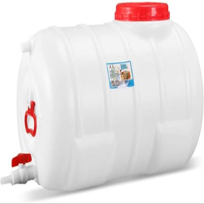 YXCUIDP Large Capacity Water Tank Plastic Water Bucket Horizontal Square Water Storage Tank with Cover and Valve for Household Water Camping Outdoor Self-Driving Tour