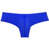 Botmois Men's Brazilian Bikini Sioft Ice Silk Boxer Briefs Underwear Comfy Enhance Bulge Pouch Cheeky Boxers Blue L view 1