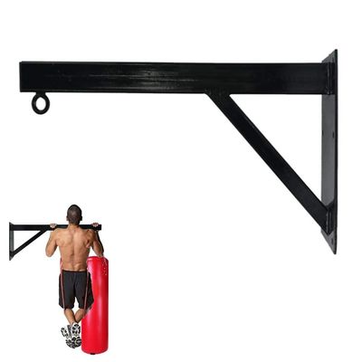 Heavy Punch Bag Wall Bracket Square Steel Tube Hanger with Holder Rings, Sandbag Fixed Frame for Adult Boxing Fan Gym Triangle Bearing Can Bear 500kg (Color : Black, Size : 70cm)