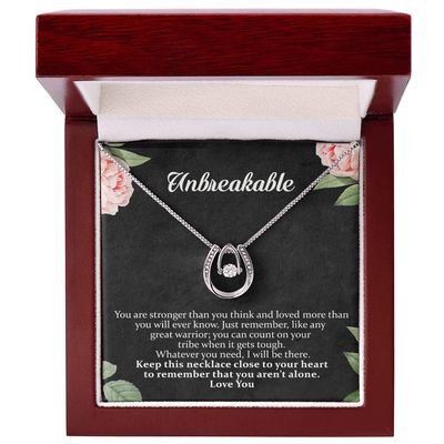 Custom Giant Unbreakable Stainless Steel Cubic Zirconia Cancer Support Sick Recovery Care Package Necklace