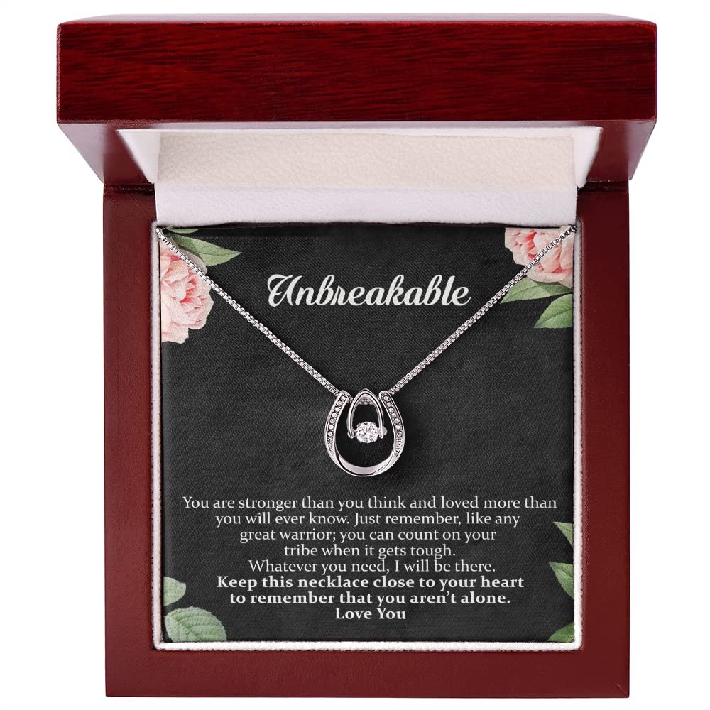 Custom Giant Unbreakable Stainless Steel Cubic Zirconia Cancer Support Sick Recovery Care Package Necklace