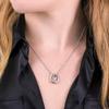 Custom Giant Unbreakable Stainless Steel Cubic Zirconia Cancer Support Sick Recovery Care Package Necklace view 4
