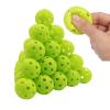 Avesfer Plastic Golf Balls [Anti-Crack] 40 Pack 42mm Soft Training Golf Balls for Swing Practice Golf Balls for Backyard Limited Flight Airflow Hollow at Home Use Indoor Green view 1