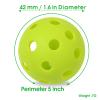 Avesfer Plastic Golf Balls [Anti-Crack] 40 Pack 42mm Soft Training Golf Balls for Swing Practice Golf Balls for Backyard Limited Flight Airflow Hollow at Home Use Indoor Green view 3