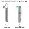 7 Inch Trampoline Springs, Heavy Duty Galvanized Steel Replacement Spring with Puller Tool, Set of 16 view 3