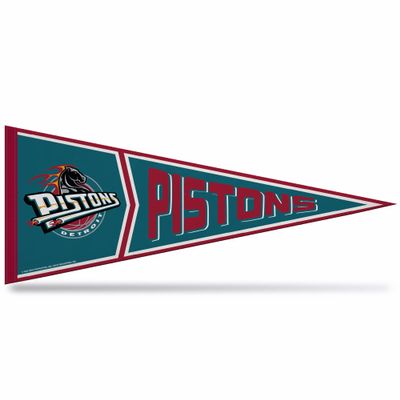 Rico Industries NBA Basketball Detroit Pistons Retro 12" x 30" Felt Wall Dcor Pennant - Great for Home/Bed Room/Man Cave Dcor