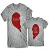 Half Heart I Love My Nana Grand Kids Girls or Boys Youth Medium Grey view 1