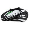 15-Pack Tour Team Tennis Racquet Bag White and Black with Green Zipper Lining view 4