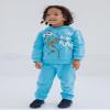 Sesame Street Cookie Monster Toddler Boys Fleece Pullover Hoodie and Pants Outfit Set Blue 2T view 2