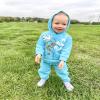 Sesame Street Cookie Monster Toddler Boys Fleece Pullover Hoodie and Pants Outfit Set Blue 2T view 3