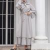 Abayas Muslim Dress for Women Long Sleeve Islamic Abaya Dubai Kaftan Dresses Middle East Prayer Dress Open Front Maxi Cardigan Dress Modest Abaya Robe Gown Prayer Clothes for Muslim Women Gray M view 2