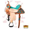 HILASON Flex Tree Western Horse Saddle in American Leather Barrel Trail | for Horses view 4