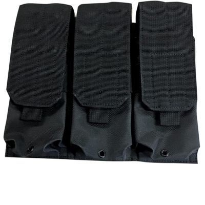 Three Pocket AR Style Magazine Pouch - Black - Galati Gear