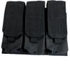 Three Pocket AR Style Magazine Pouch - Black - Galati Gear view 1
