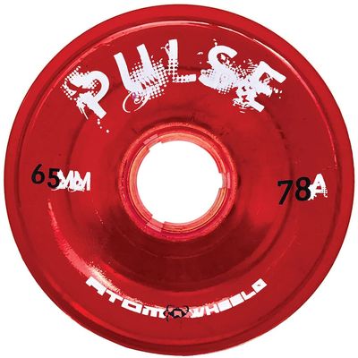 Atom Skates Quad Roller Wheels/Outdoor/Hardness 78A / 65x37 Red Pulse / 1 Pack - 4 Wheels