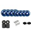 Alkali Roller Hockey Wheels Revel Eris 76/80 Hilo 74A Blue + Hybrid Ceramic Bearings view 1
