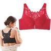 Floral Secrets Comfort Rose Bra Floral Secrets No Wire Bra Sexy Push Up Bra Front Closure Brassiere Wireless Bras for Women (Red,40/90CDE) view 1