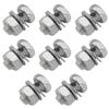 DGHAOP 8Pcs Brake Cable Regulator Clamp 26 Square Head Sliver Lock Screw Bolt Locking Screw with Nuts for Bicycle Power Bike Mountain Bike Brake Line view 1