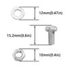 DGHAOP 8Pcs Brake Cable Regulator Clamp 26 Square Head Sliver Lock Screw Bolt Locking Screw with Nuts for Bicycle Power Bike Mountain Bike Brake Line view 2