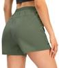 AFITNE Women's Hiking Shorts Quick Dry Lightweight Golf Active Water Shorts with Pockets for Work Outdoor Camping Fishing Army Green S view 2