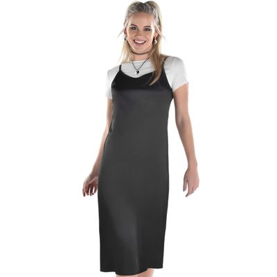 Black 90's Slip Dress For Women - Large/X-Large - Ultimate Vintage Vibe Outfit Ideal For Costume Parties, Cosplay & Themed Events - 1 Pc