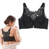 Floral Secrets Comfort Rose Bra Floral Secrets No Wire Bra Sexy Push Up Bra Front Closure Brassiere Wireless Bras for Women (Black,40/90AB) view 1