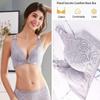 Floral Secrets Comfort Rose Bra Floral Secrets No Wire Bra Sexy Push Up Bra Front Closure Brassiere Wireless Bras for Women (Black,40/90AB) view 2