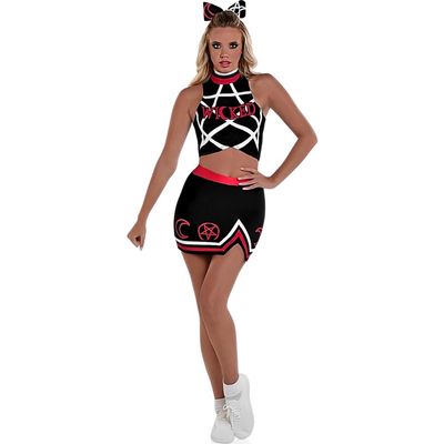 Black Evil Spirit Women's Costume - Medium (6-8) 1 Set - Perfect for Halloween Parties and Spooky Events