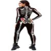 Honeystore Women's Skeleton Bodysuit Halloween Costume Bodycon Catsuit Jumpsuit B142-339 S view 3