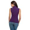 tuduoms Womens Turtleneck Tight Tank Tops Form Fitting Shirts Sleeveless Mock Neck Slim Fit Stretchy Soft Layer Tees T Shirt Purple view 2