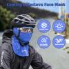 ROCKBROS Summer Balaclava Face Mask Cooling Neck Gaiter Breathable Face Covering Motorcycle Cycling for Men Women Blue view 2