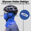 ROCKBROS Summer Balaclava Face Mask Cooling Neck Gaiter Breathable Face Covering Motorcycle Cycling for Men Women Blue view 4