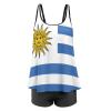 TAIZIYEAH Plus Size Swimsuits for Women High Waisted Loose Uruguay Flag Two Piece Beach Bikini Set Bathing Suits XL view 2