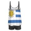 TAIZIYEAH Plus Size Swimsuits for Women High Waisted Loose Uruguay Flag Two Piece Beach Bikini Set Bathing Suits XL view 4